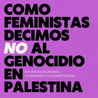 Como feministas não podemos ficar em silêncio. Como feministas dizemos NÃO ao genocídio na Palestina!